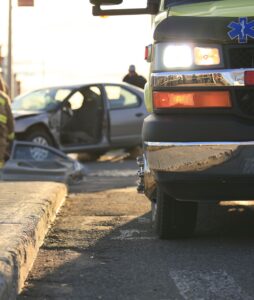 car accident on road